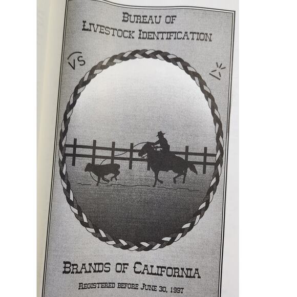 California 1997 Livestock Brand Book Cattle Farm Rancher Paperback Reference - Picture 2 of 11